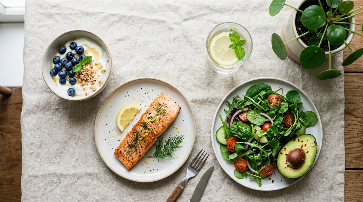 Fresh whole foods showing the food and mood connection